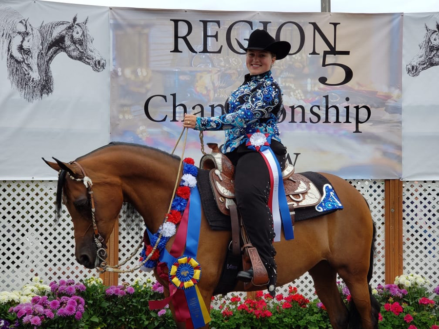 2020 Region5 Year End High Point winner Sophia Janssen Madden Main Ring Performance Horse